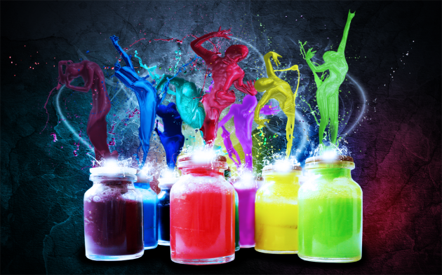 dance wallpaper. COlorful Paint Dance wallpaper