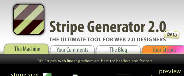 Stripe Generator for designers