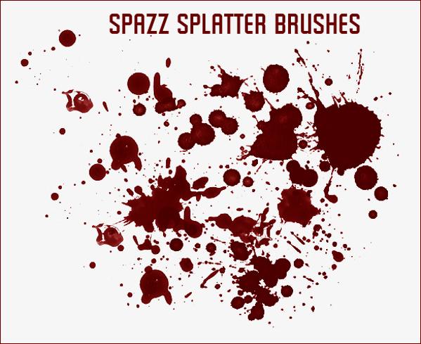 Spazz blood Brushes. spaz splatter brush set