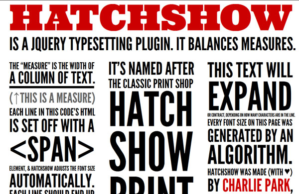 Hatchshow is the plugin that creates old newspaper like slabbed text effect. 