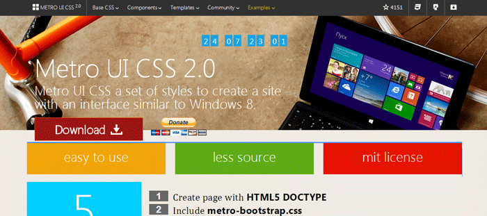 Metro UI CSS