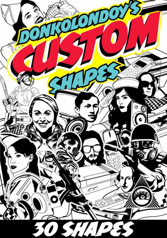 comic book custom shapes photoshop download