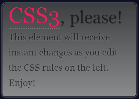 CSS3 please