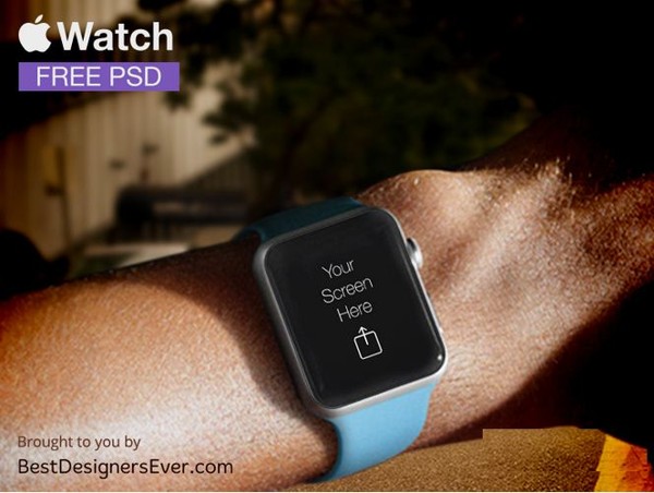 Apple Watch on Wrist Mock up