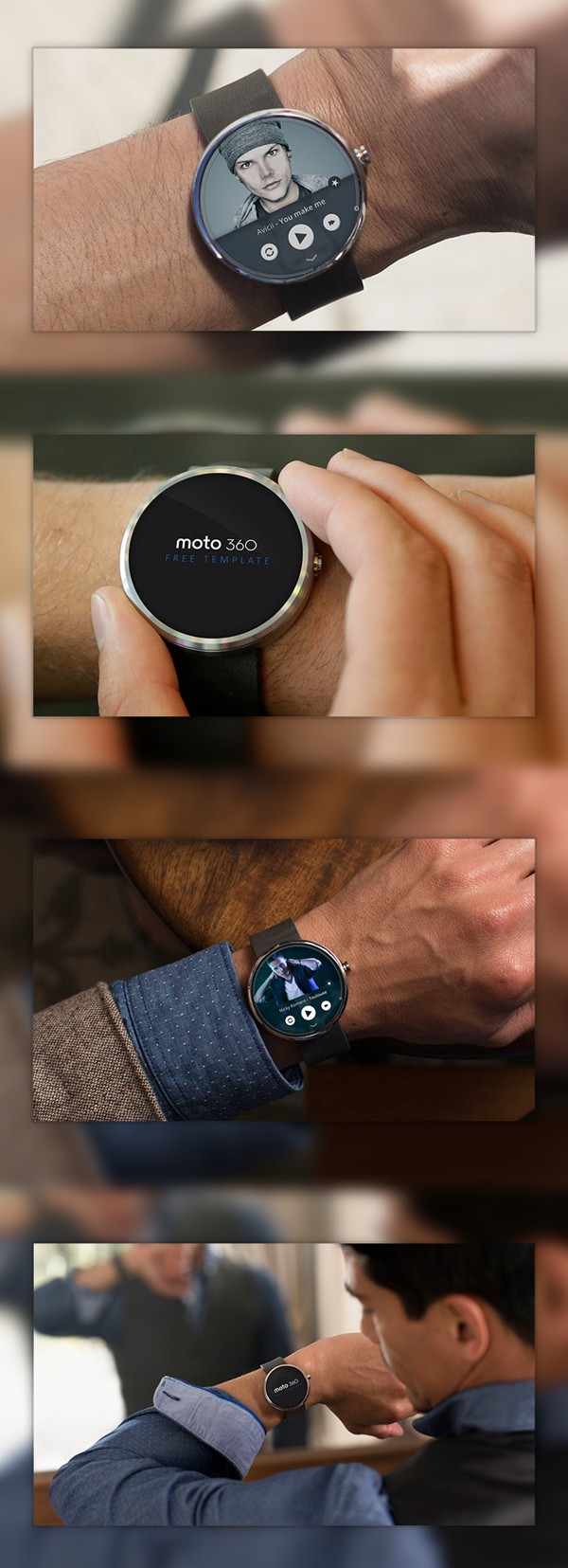 Moto360 Photorealistic Mockup