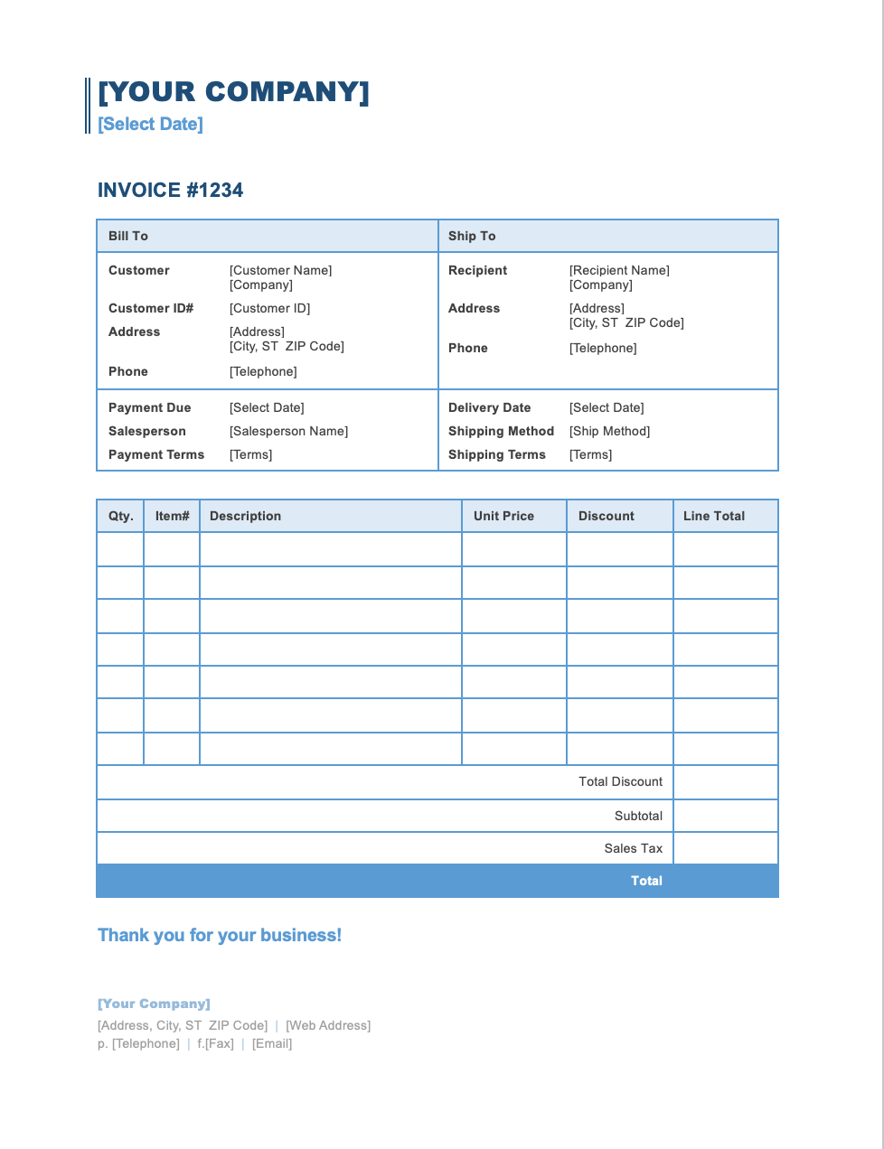 15 Professional Grade Free Invoice Templates for MS Word