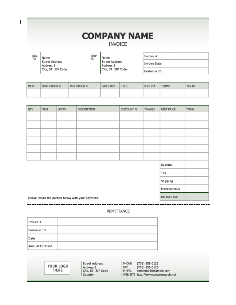 15 Professional Grade Free Invoice Templates for MS Word